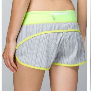 Lululemon Speed Short Grey Green Stripe Wee Are From Space Mint